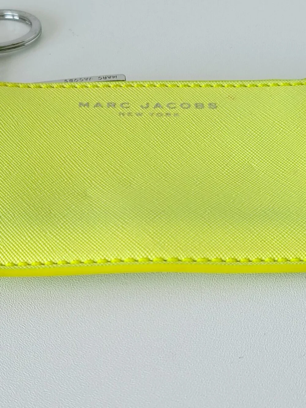 Marc Jacobs Neon Yellow Keychain Card Holder Wallet